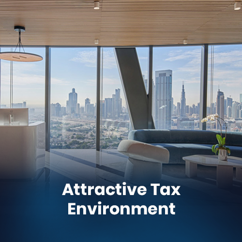  Tax environment benefits icon for Golden Visa holders in the UAE
